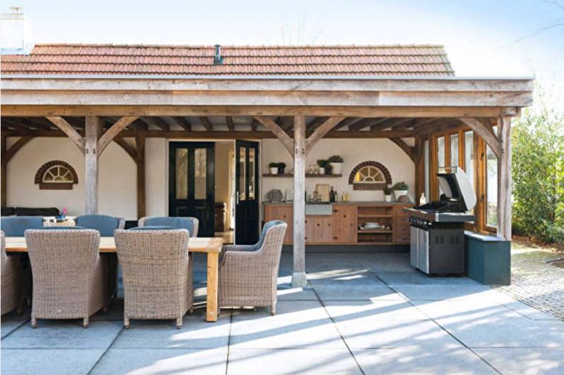 Pergola's met barbecue, fornuis of barbecue - foto