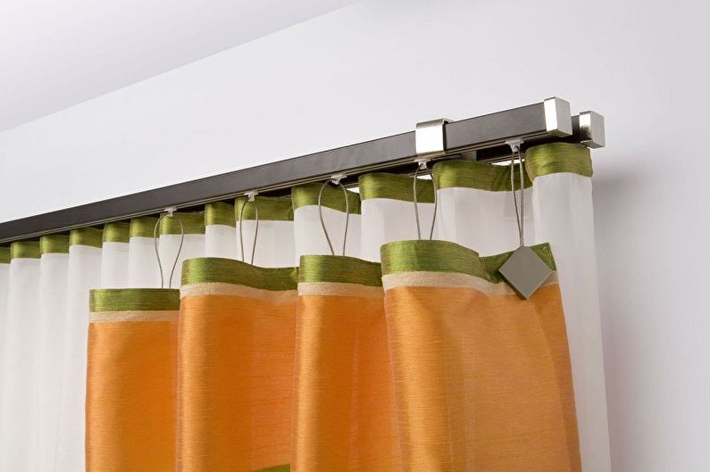 Formas de beirais para cortinas - Beirais de perfil