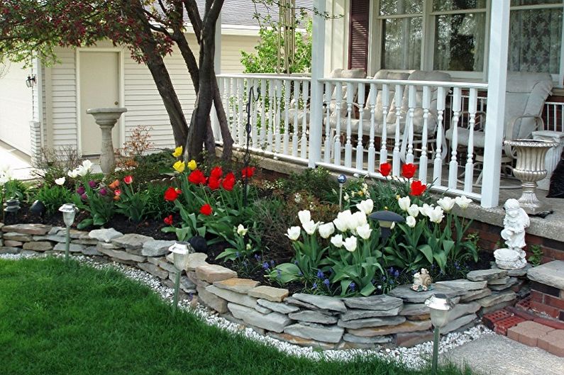 Hacer macizos de flores con tus propias manos - Piedra