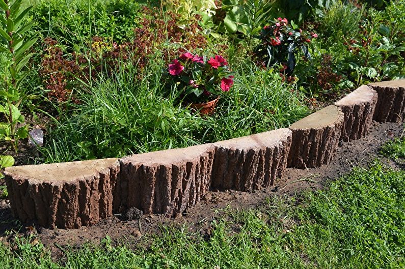 Blumenbeete mit eigenen Händen machen - Holz