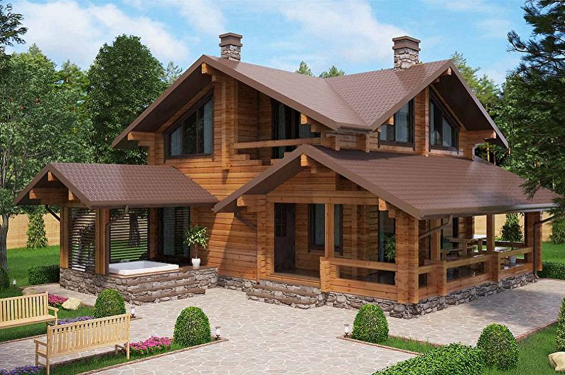 Maison en bois de style chalet