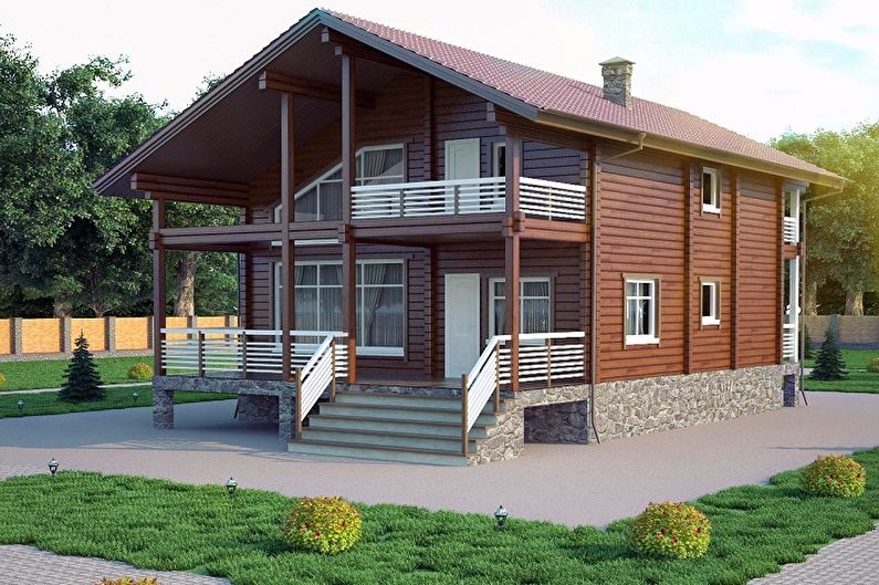 Chalet-style timber house