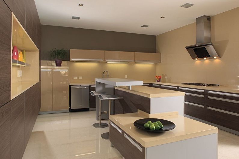 Reka bentuk dapur beige: 70 foto dan idea