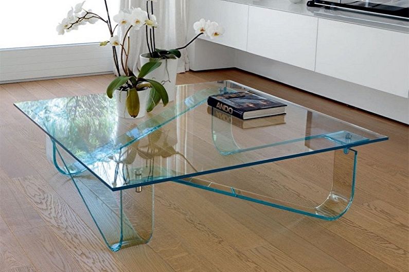 Glass coffee table (75 photos)