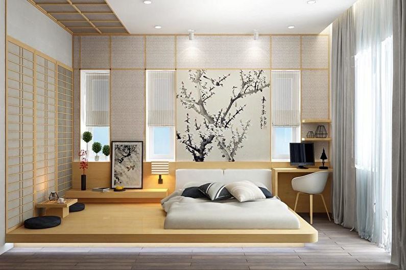 Chambre de style japonais: 90 photos design