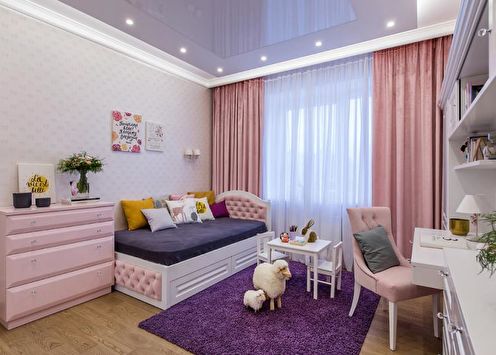 Rozā bērnu istaba: interjera dizains (80 foto)
