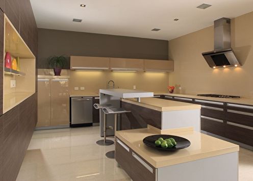 Beige kitchen design: 70 photos and ideas