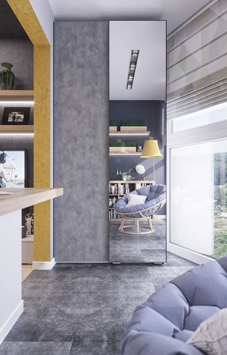 Het interieur van een studio-appartement is 28 m². - foto 8