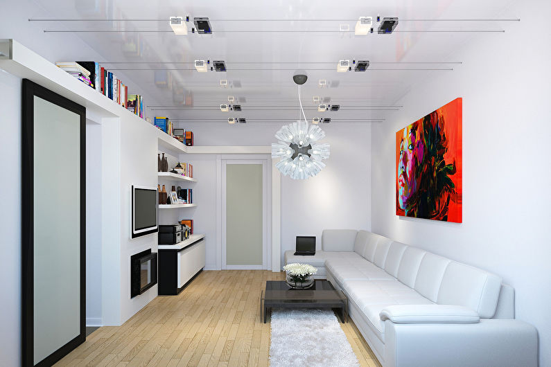 Plafond tendu pour un petit salon