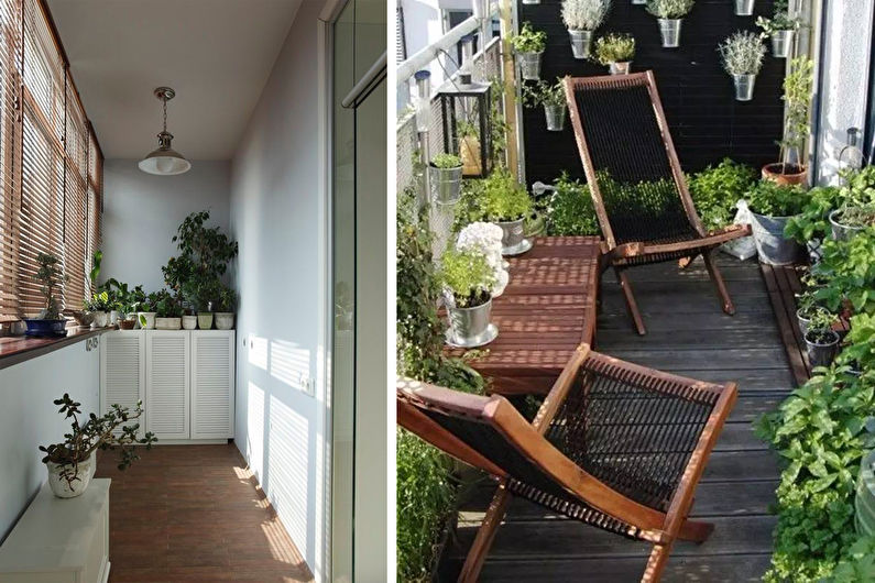 Wintertuin op het balkon - interieur