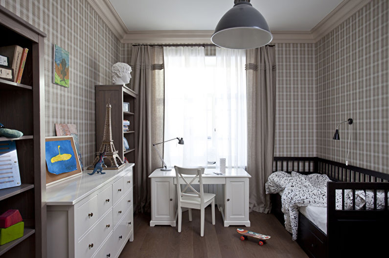 Chambre d'enfant beige - Design d'intérieur