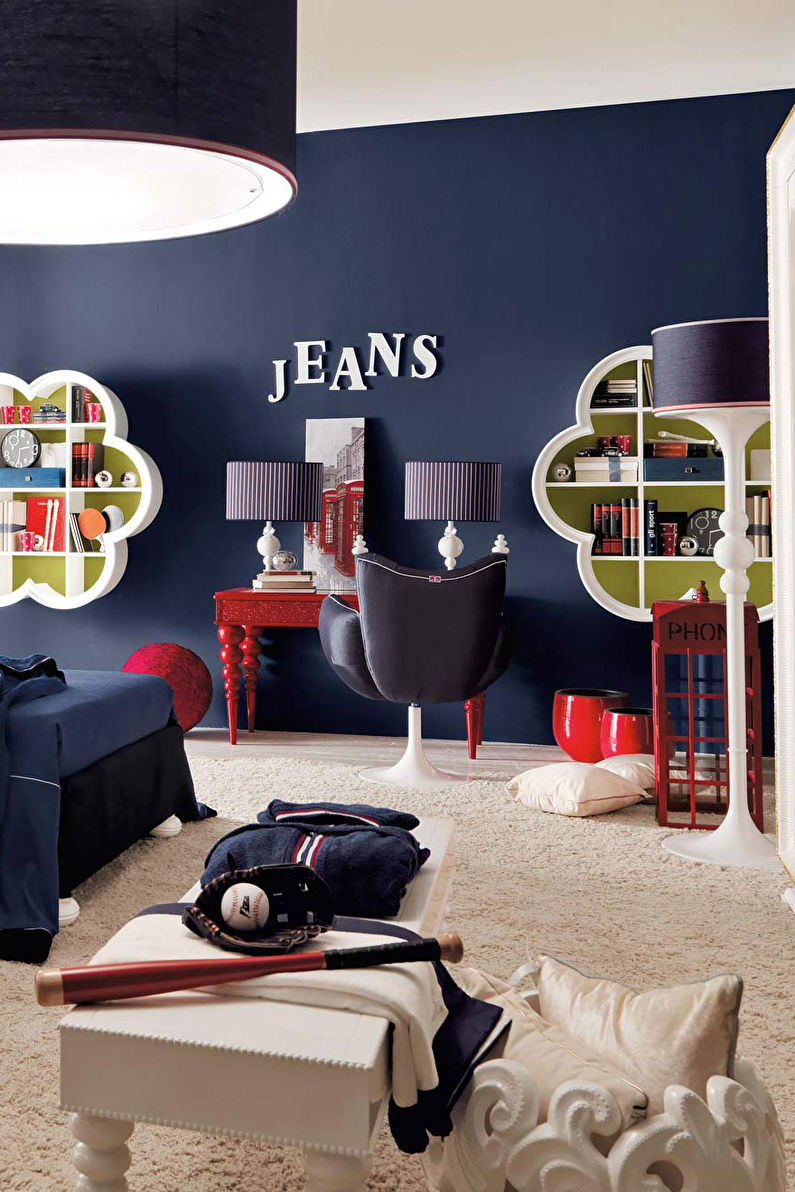 Blue Kids Room - Interior Design