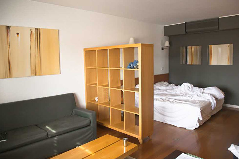 Minimalismo dormitorio-sala de estar - Diseño de interiores