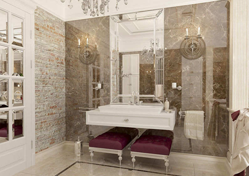 Brick and Marble Bathroom Project - photo 5