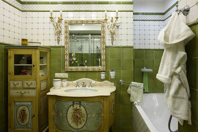 Design intérieur d'une salle de bain de style classique - photo