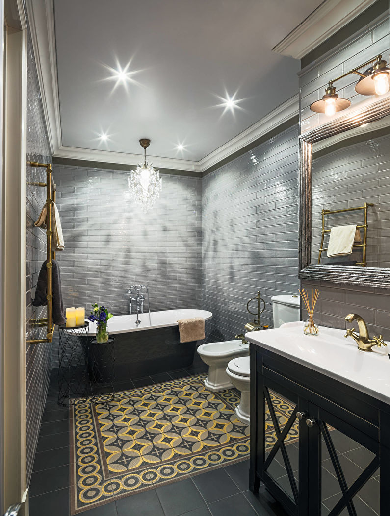 Design intérieur d'une salle de bain de style classique - photo