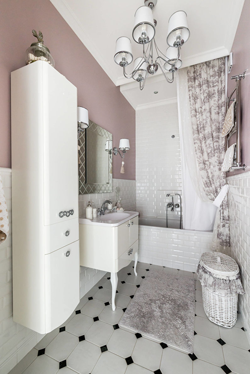 Design intérieur d'une salle de bain de style classique - photo