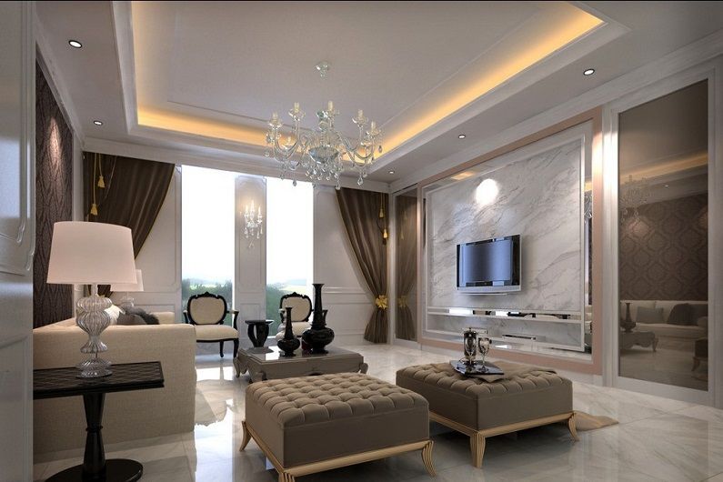 Interior design of a living room 16 sq.m. - Photo