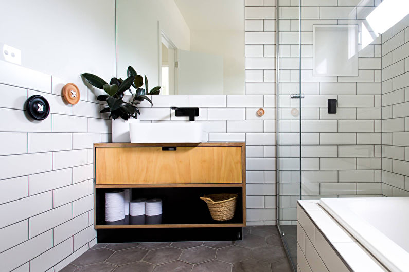 Design bagno in stile scandinavo - Mobili