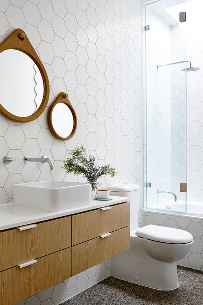 Design bagno in stile scandinavo - Decorazioni e illuminazione