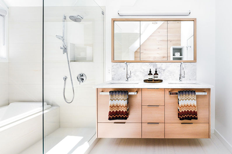 Diseño de interiores de baño de estilo escandinavo - foto