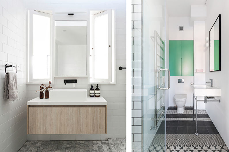 Diseño de interiores de baño de estilo escandinavo - foto