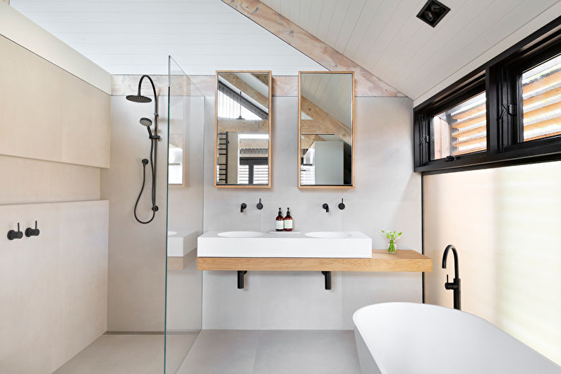 Interior design del bagno di stile scandinavo - foto