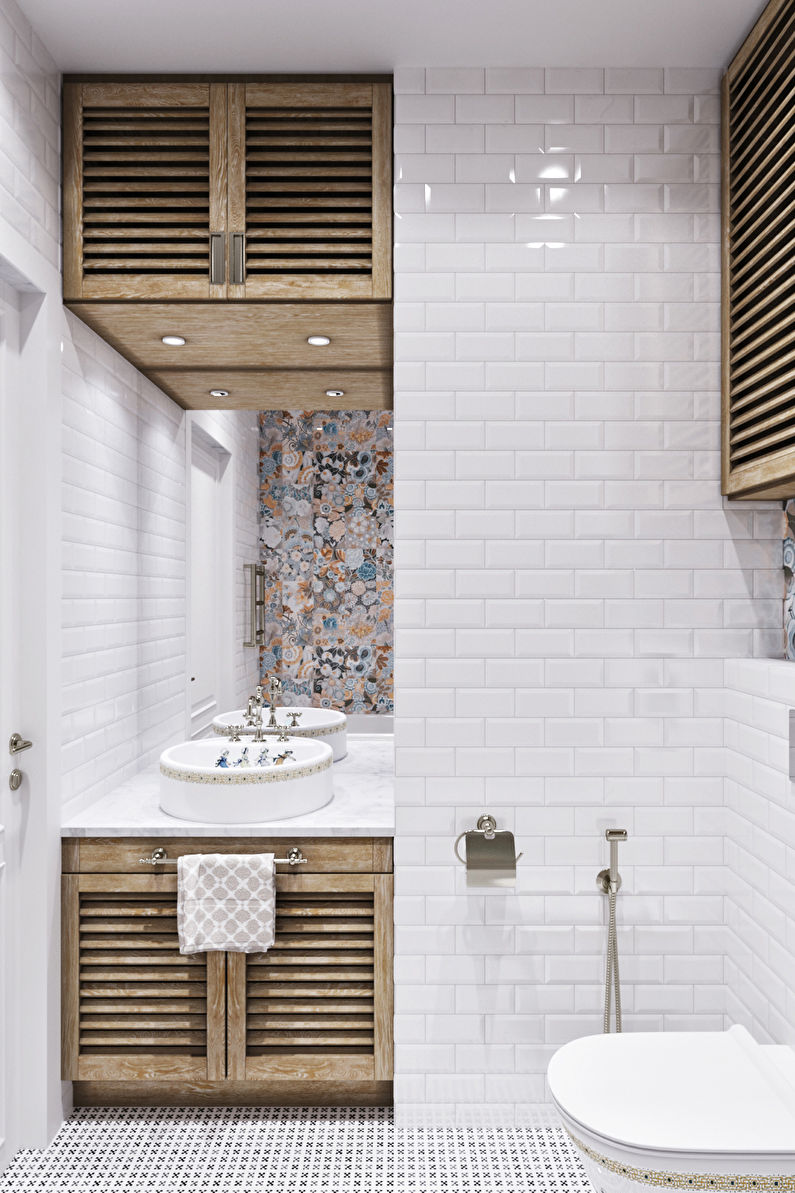 Diseño de interiores de baño de estilo escandinavo - foto