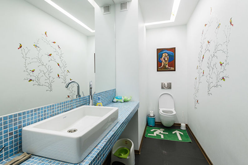 Diseño interior de un baño en un estilo moderno - foto