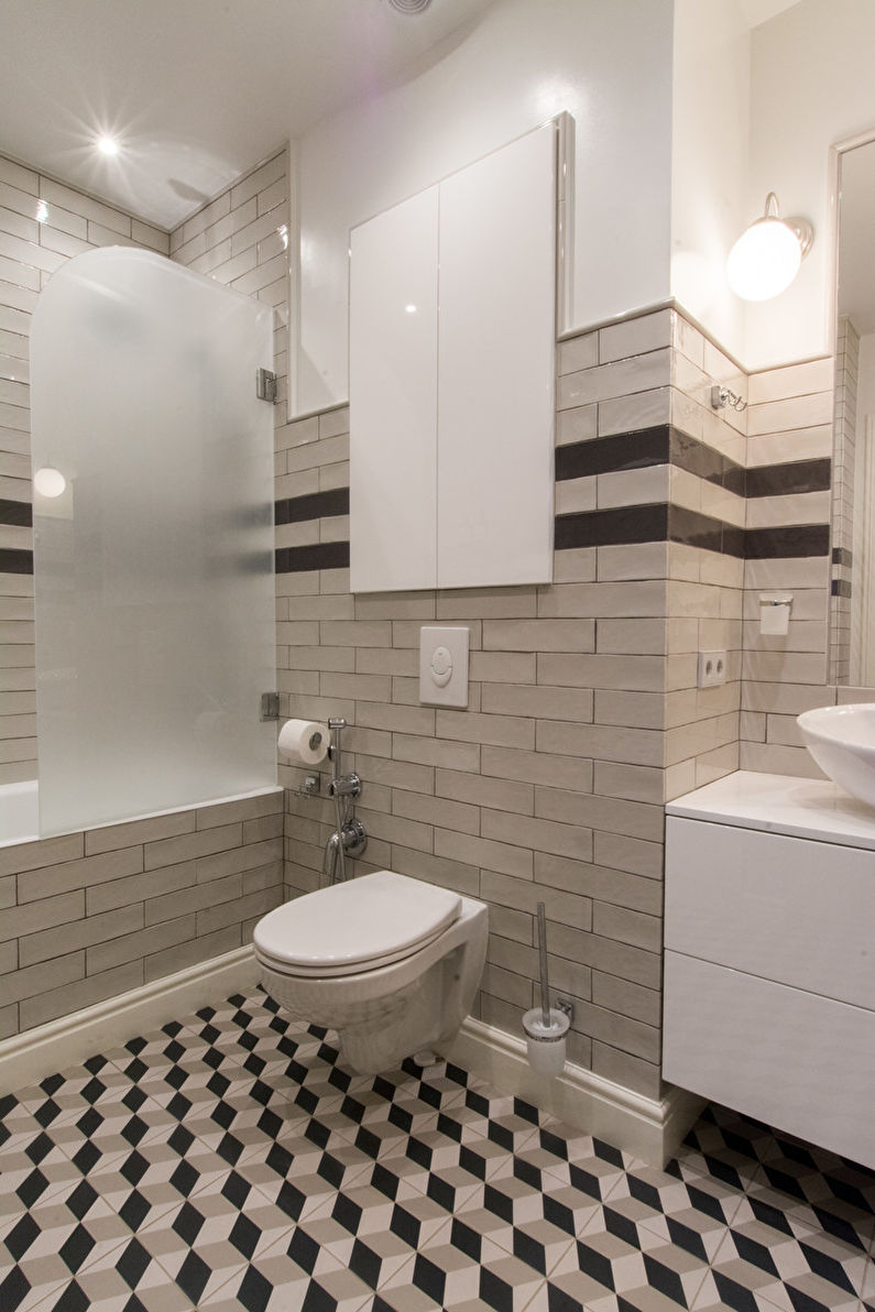 Diseño interior de un baño en un estilo moderno - foto