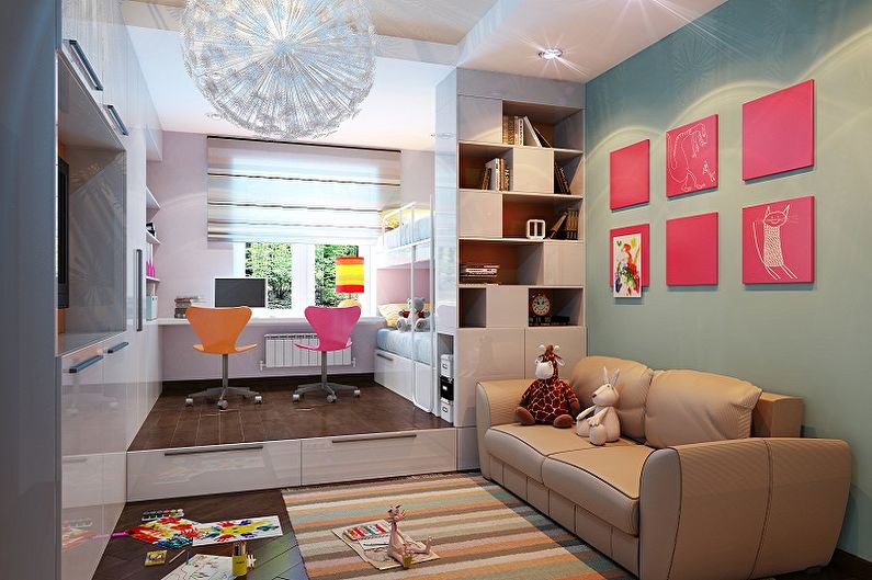 Children's room - Design of a rectangular room