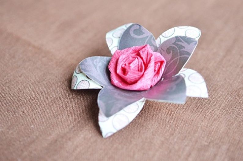 DIY layered papel rosas