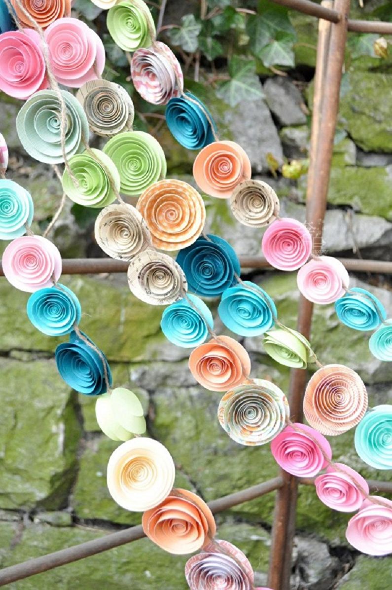 DIY Paper Rose - Garland