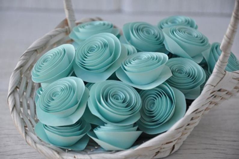 DIY papir rose - kurv