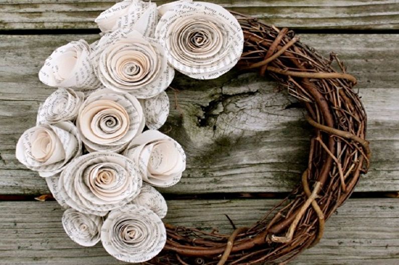 DIY Papier Rose - Kranz