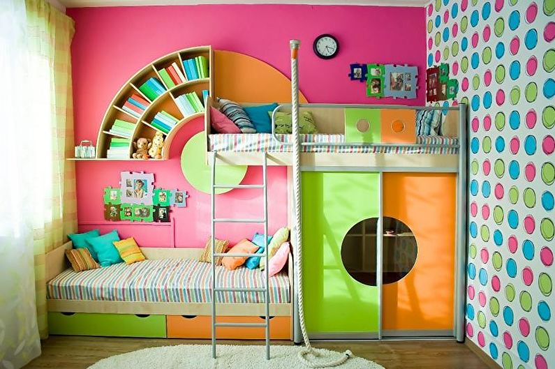 Stapelbed met bank - Design