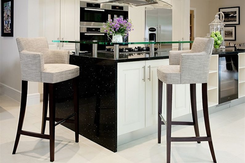 Types of bar stools for the kitchen - By design type