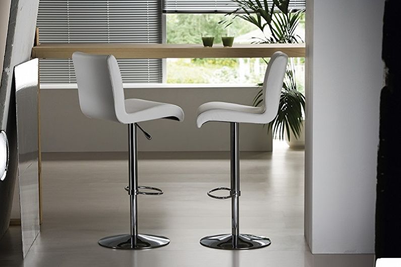 Types of bar stools for the kitchen - According to the variety of legs