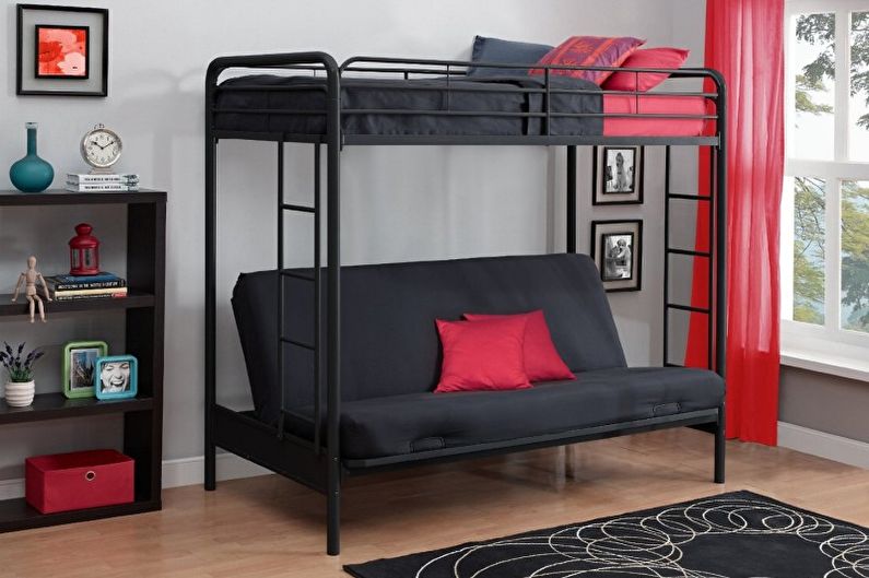 Bunk bed with sofa (60+ photos)