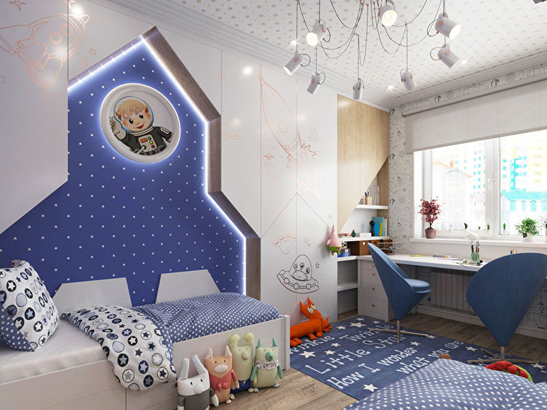 Cohete: Habitación infantil para dos niños - foto 3