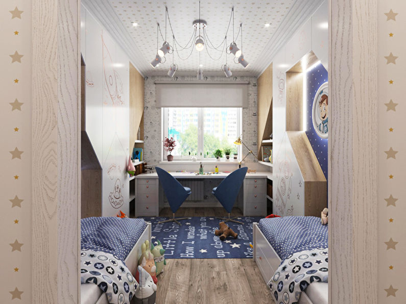 Cohete: Habitación infantil para dos niños - foto 5