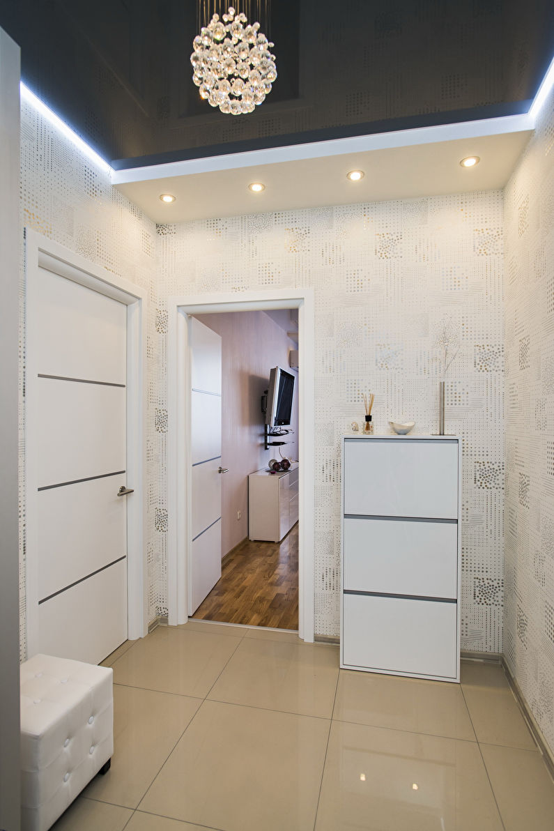 Hallway Design într-un stil modern - Gamă neutră