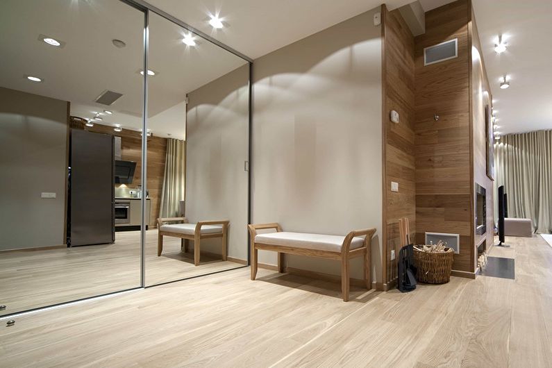 Design do corredor em estilo moderno - Tons naturais