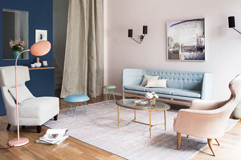 Color Combinations for Floor, Wall, Ceiling and Furniture - Pastel Colors