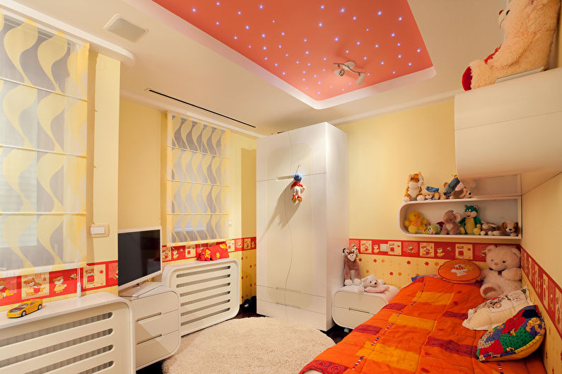 Stretch ceilings in the children's room - photo