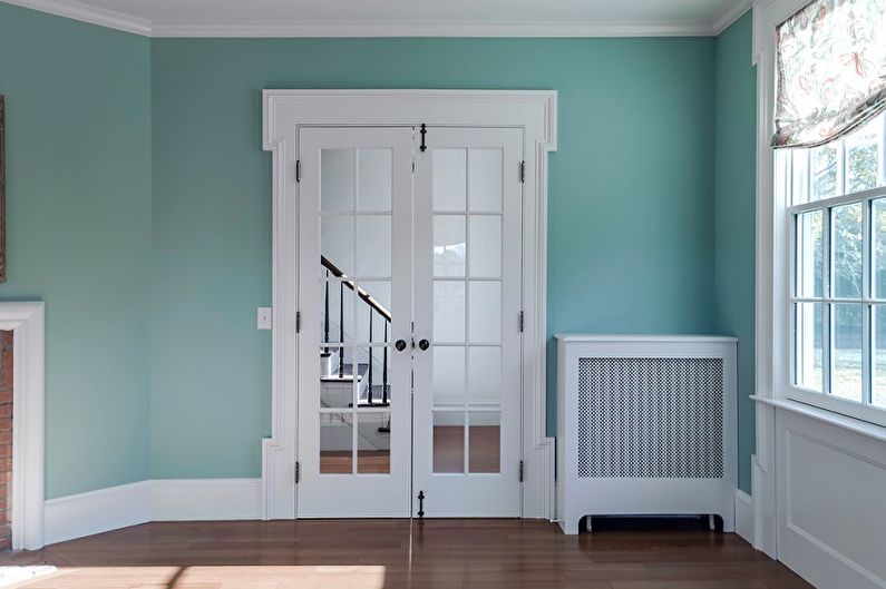 Turquoise avec blanc - La combinaison de couleurs à l'intérieur