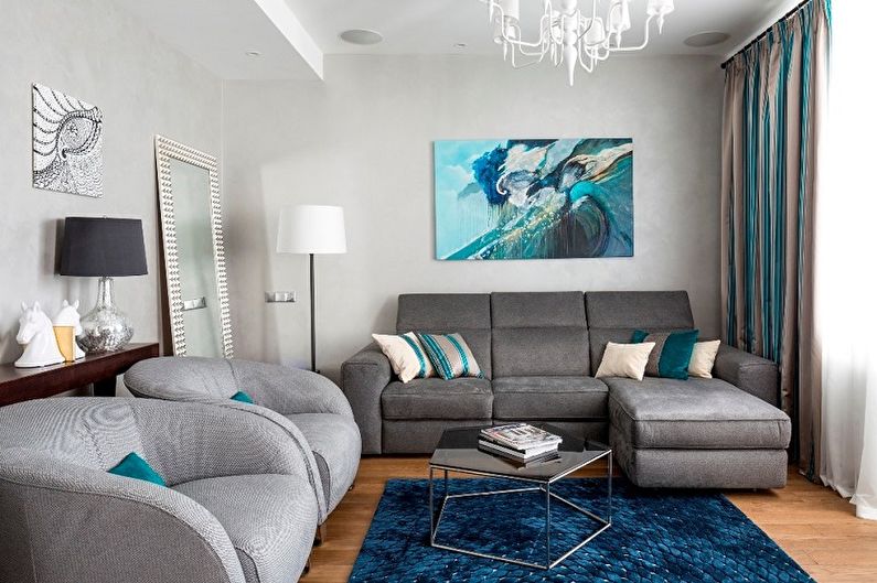 Turquoise en blauw - De combinatie van kleuren in het interieur