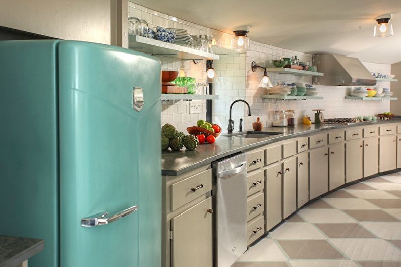 Foto Dapur Turquoise - Reka Bentuk Dalaman