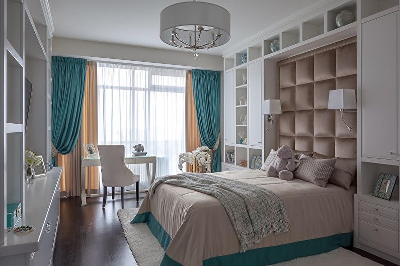 Photo de chambre turquoise - Design d'intérieur