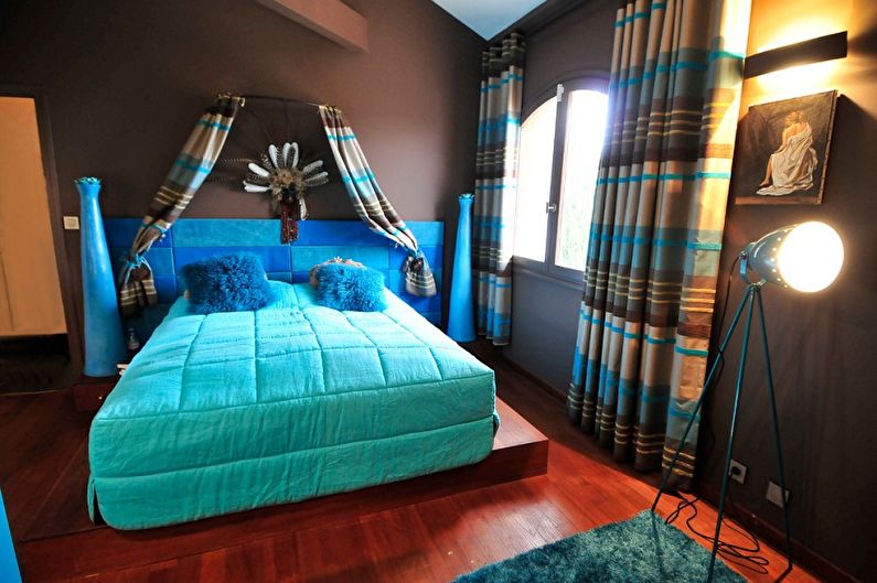 Photo de chambre turquoise - Design d'intérieur